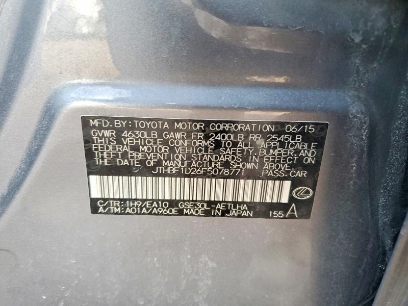 2015 Lexus Is 250 Base