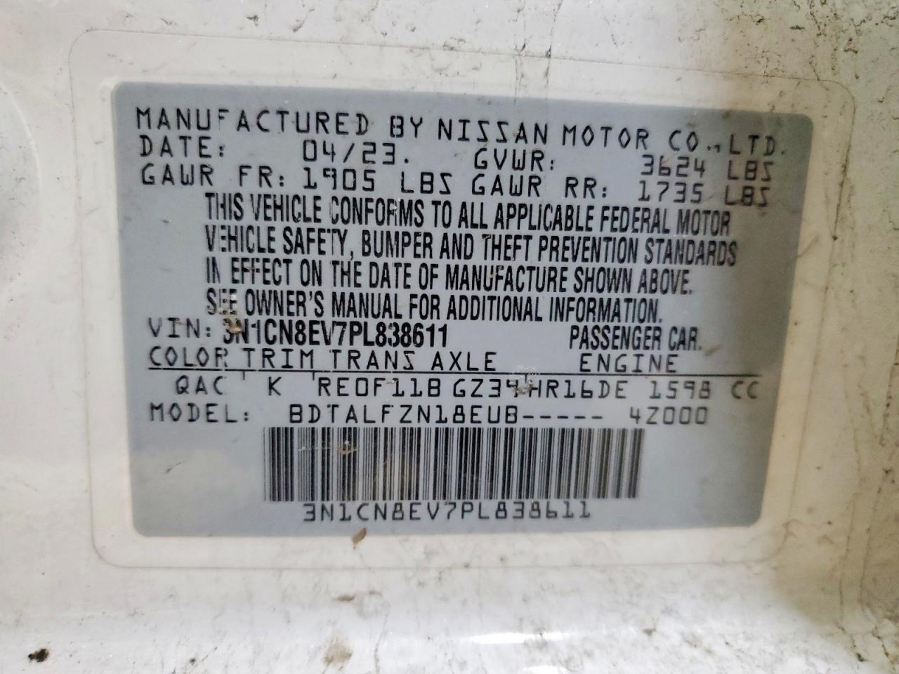 2023 Nissan Versa sv