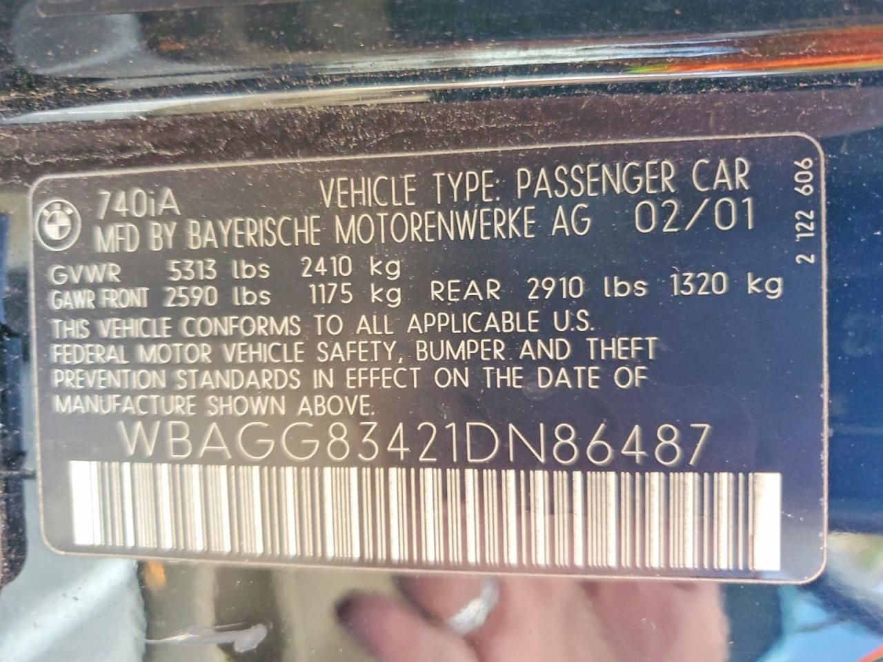 2001 BMW 740 i Automatic