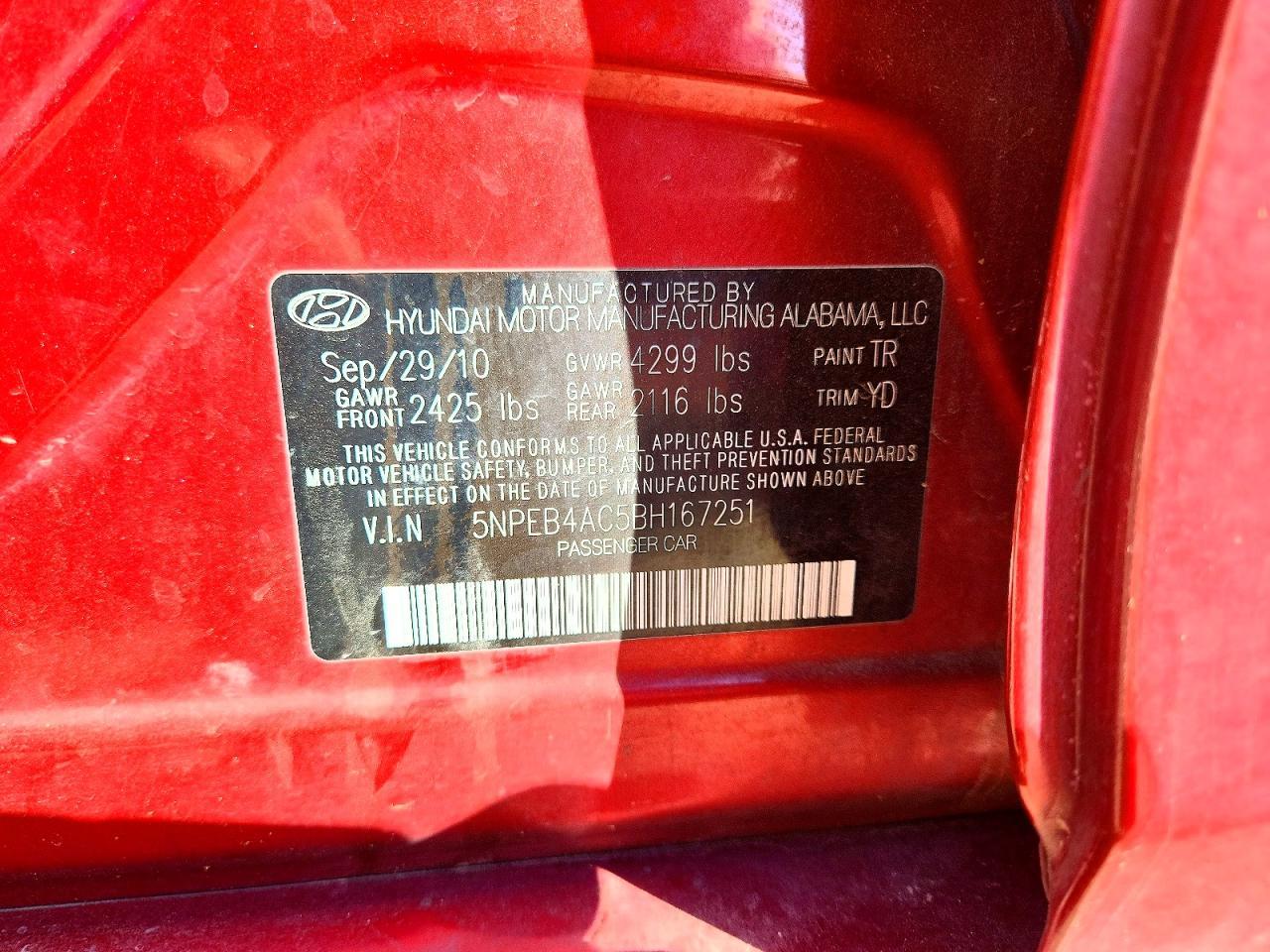 2011 Hyundai Sonata gls