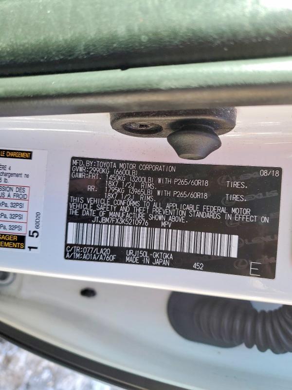 2019 Lexus Gx 460 Base