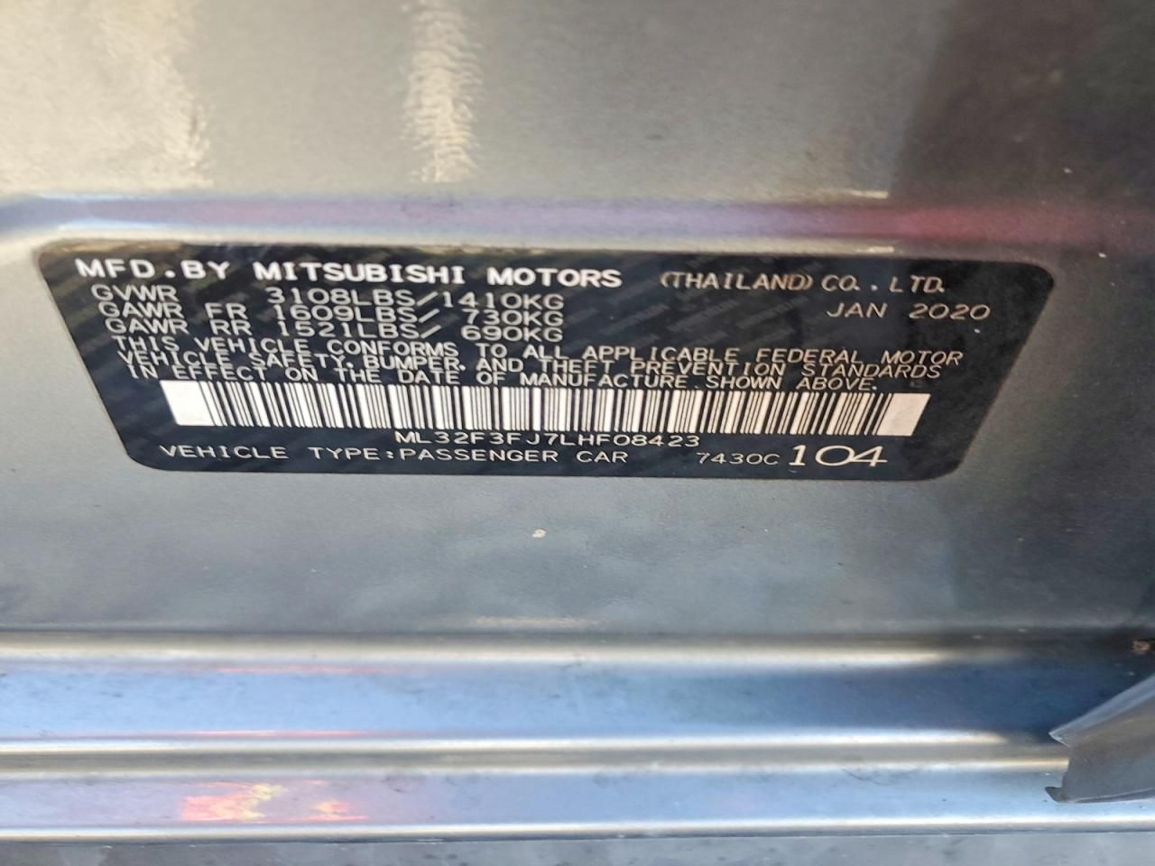 2020 Mitsubishi Mirage G4 es