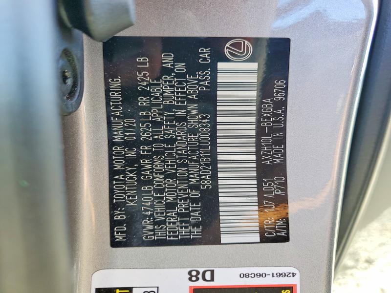 2020 Lexus Es 300h Base