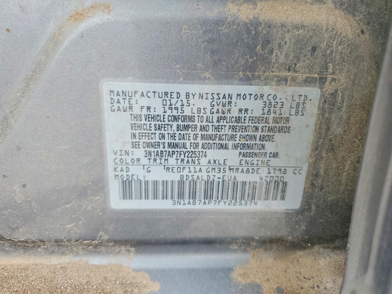 2015 Nissan Sentra s