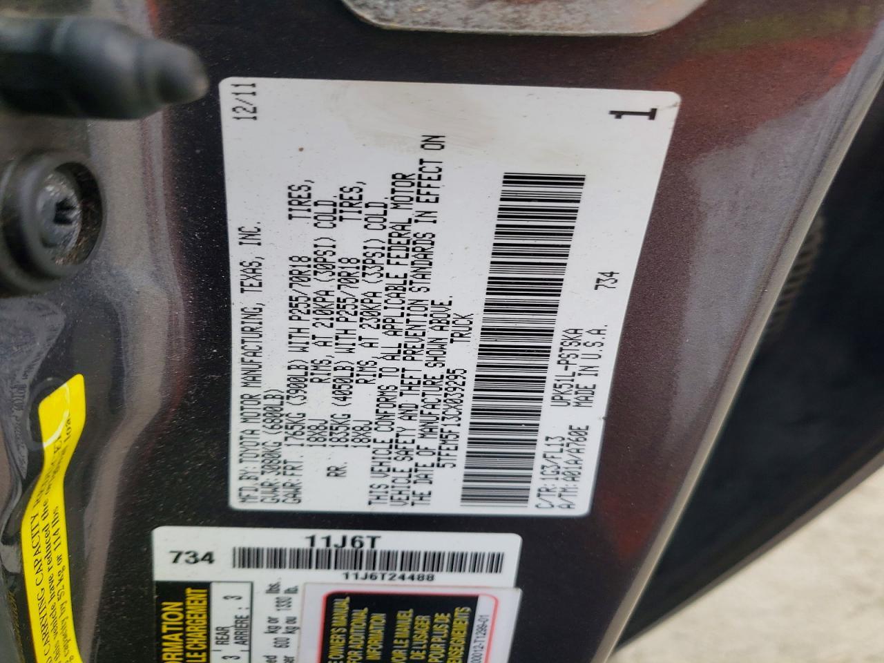 2012 Toyota Tundra Crewmax SR5