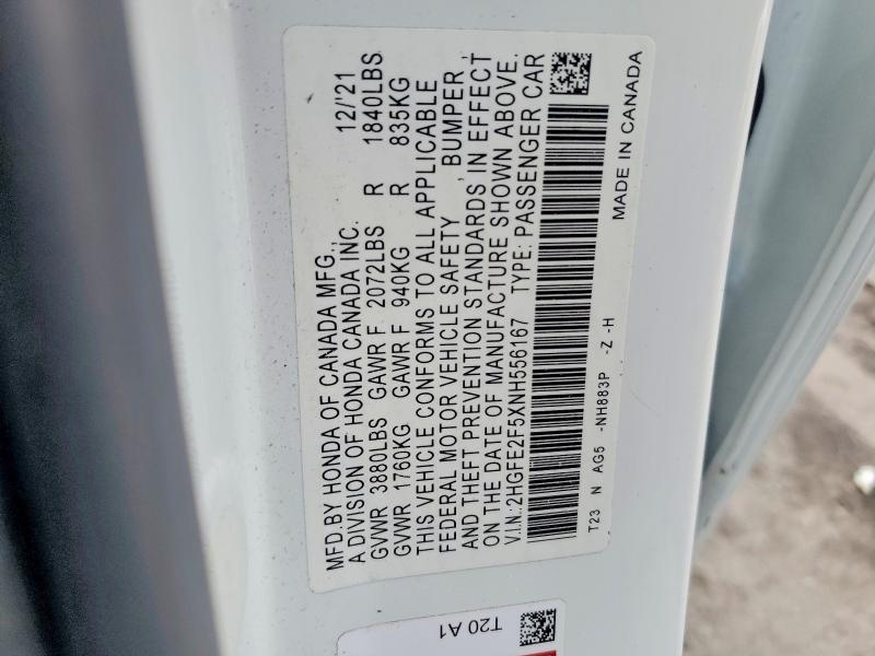 2022 Honda Civic Sport