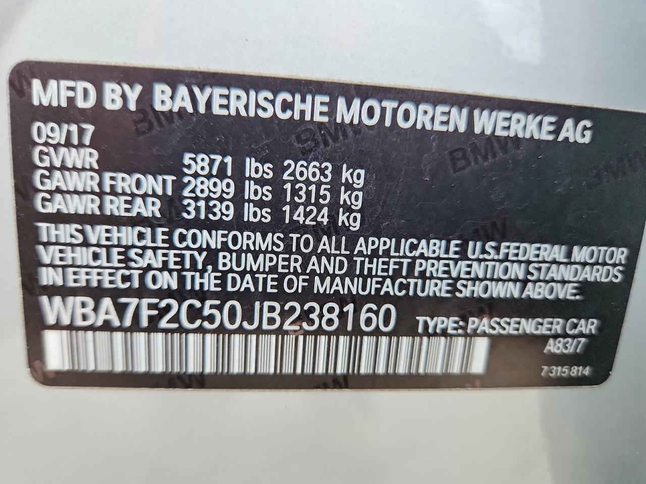 2018 BMW 750 xi