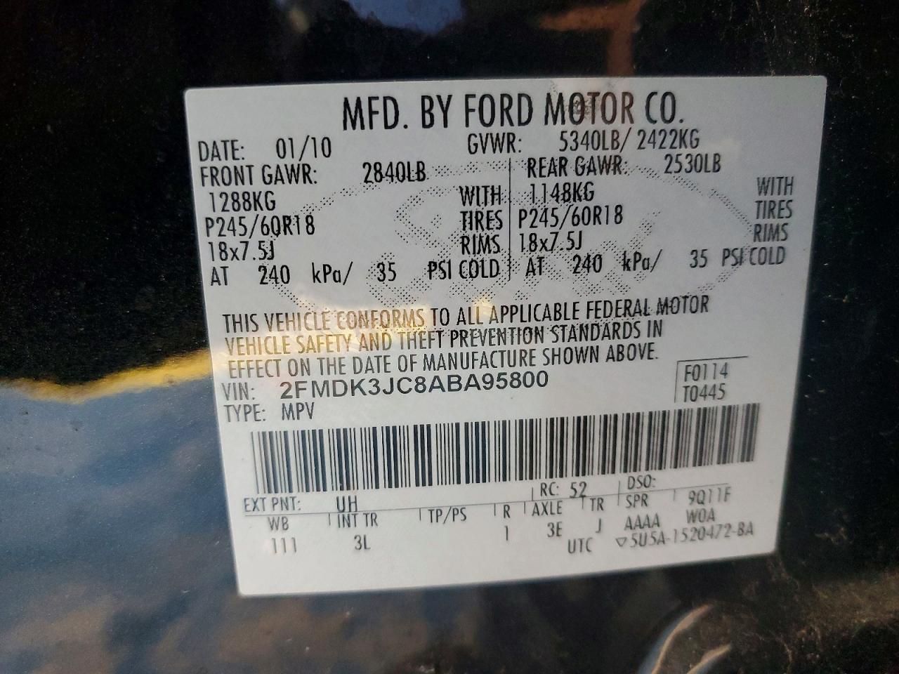2010 Ford Edge sel
