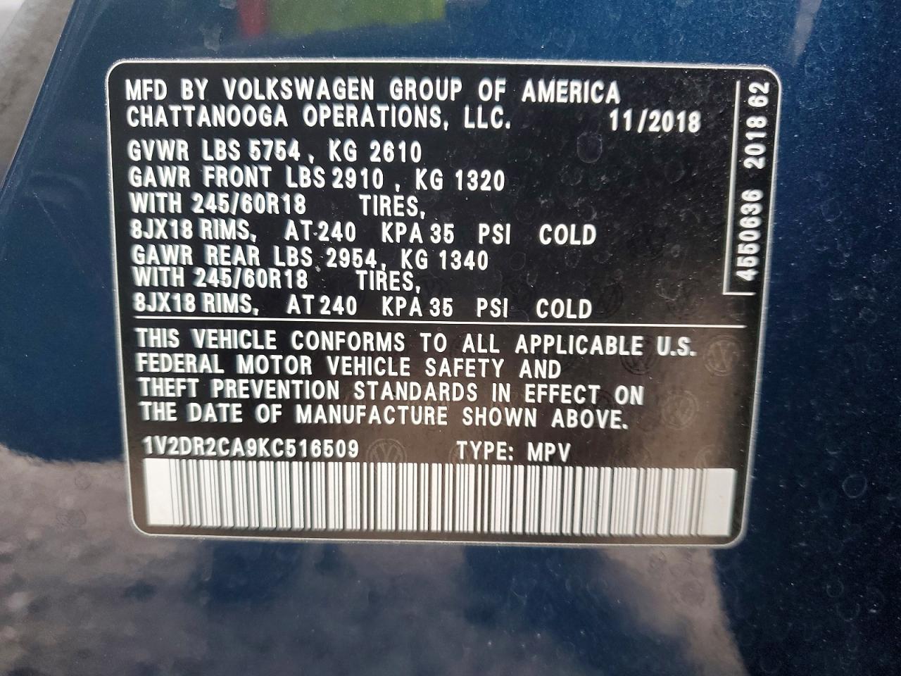 2019 Volkswagen Atlas se