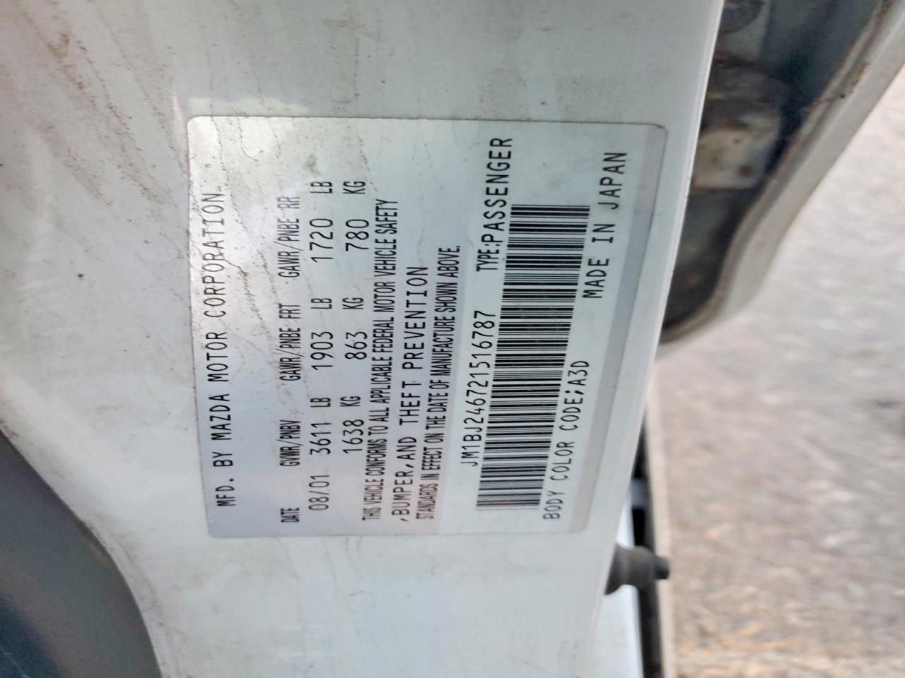 2002 Mazda Protege PR5