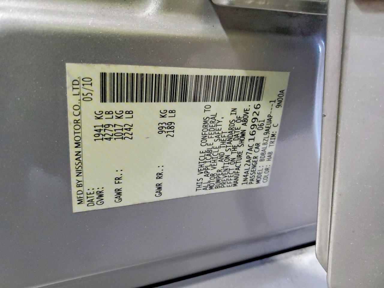 2010 Nissan Altima Base