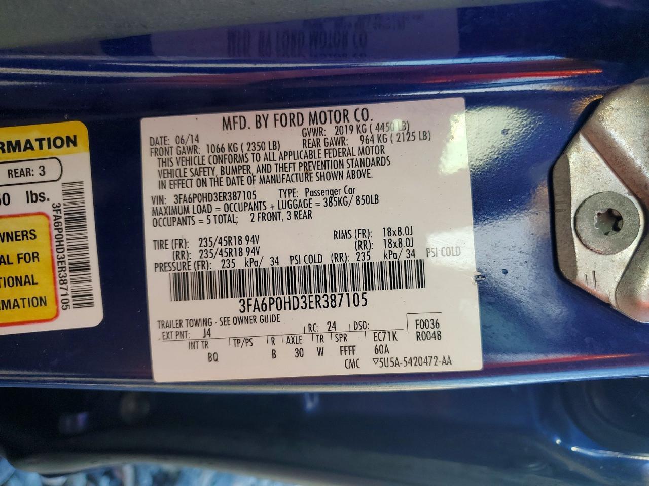 2014 Ford Fusion se
