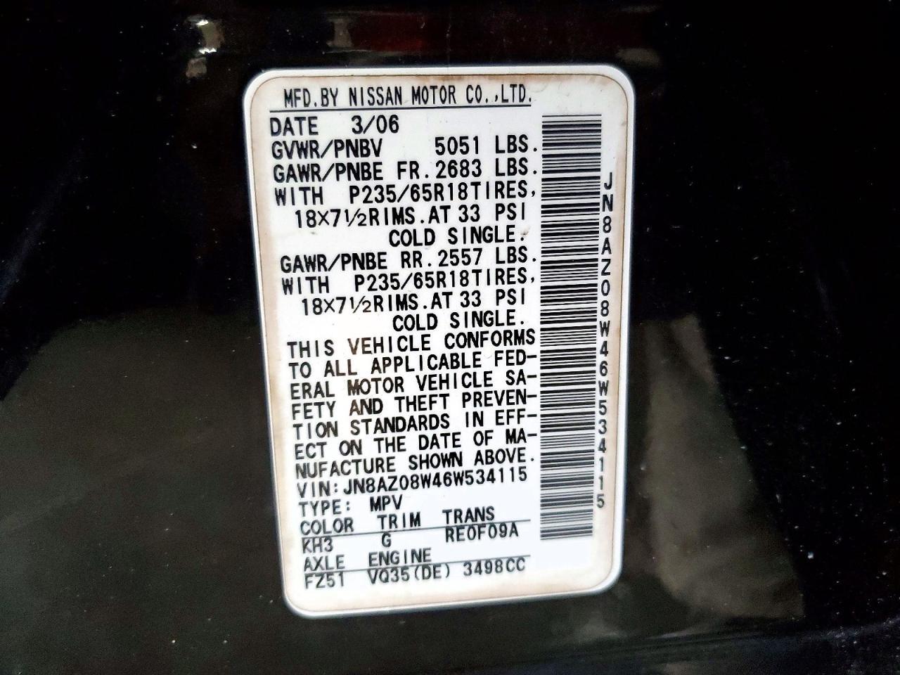 2006 Nissan Murano s