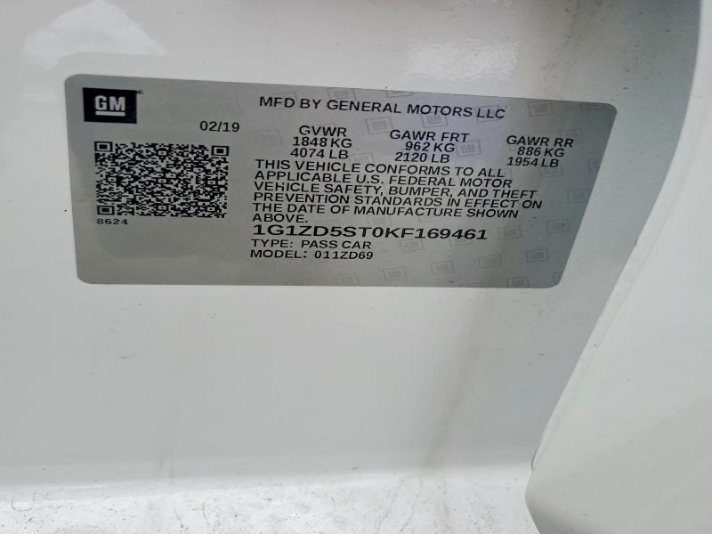 2019 Chev Malibu lt