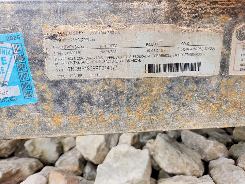 2023 Just Trailers 2023 Just T18FD Equipment Trailer