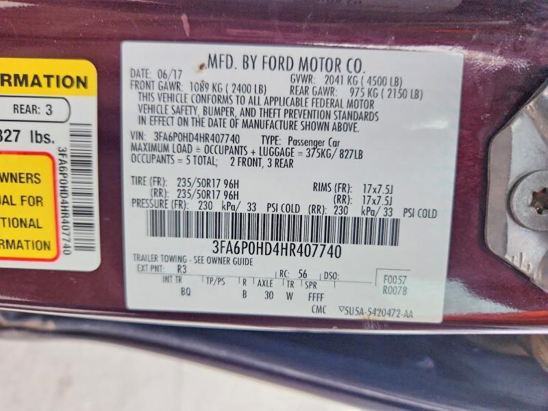 2017 Ford Fusion se