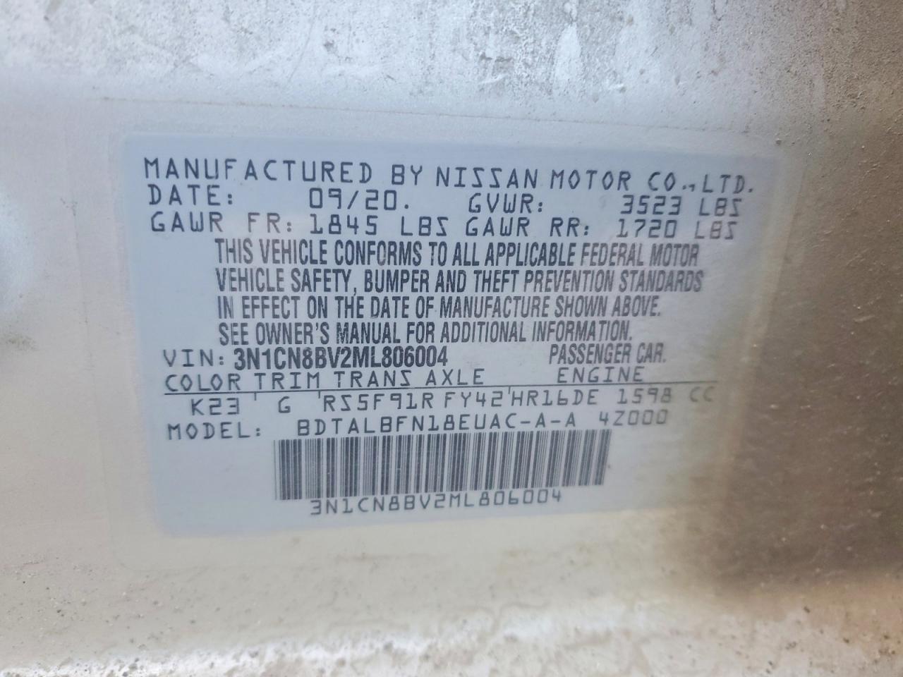2021 Nissan Versa s