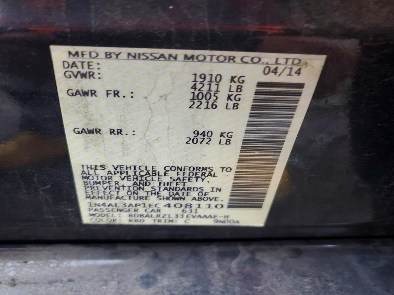 2014 Nissan Altima 2.5