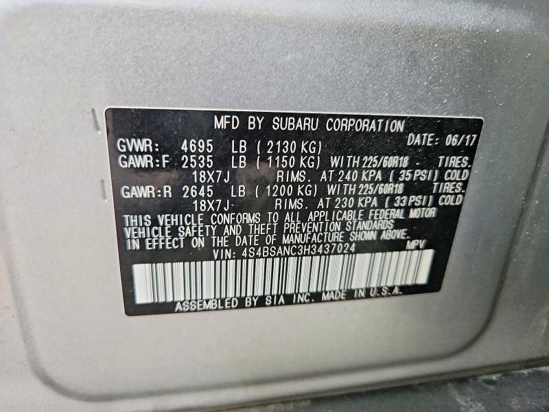 2017 Subaru Outback 2.5i Limited