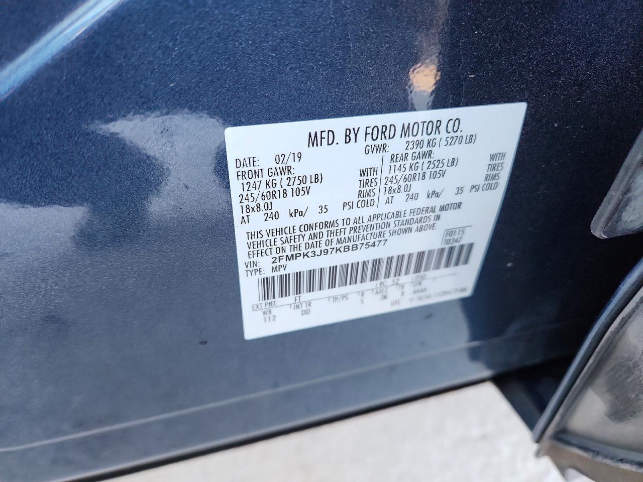 2019 Ford Edge sel