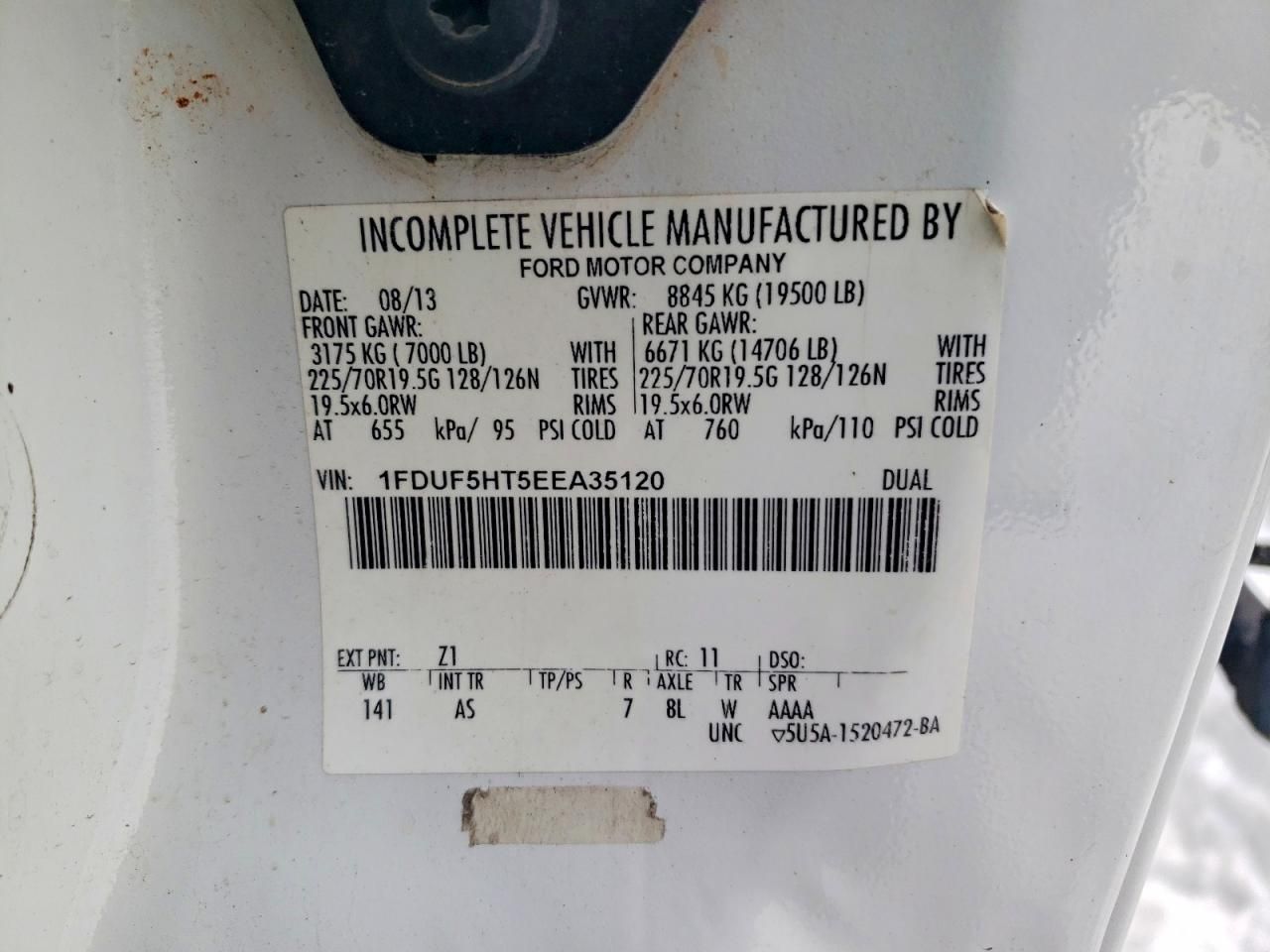 2014 Ford F550 Super Duty