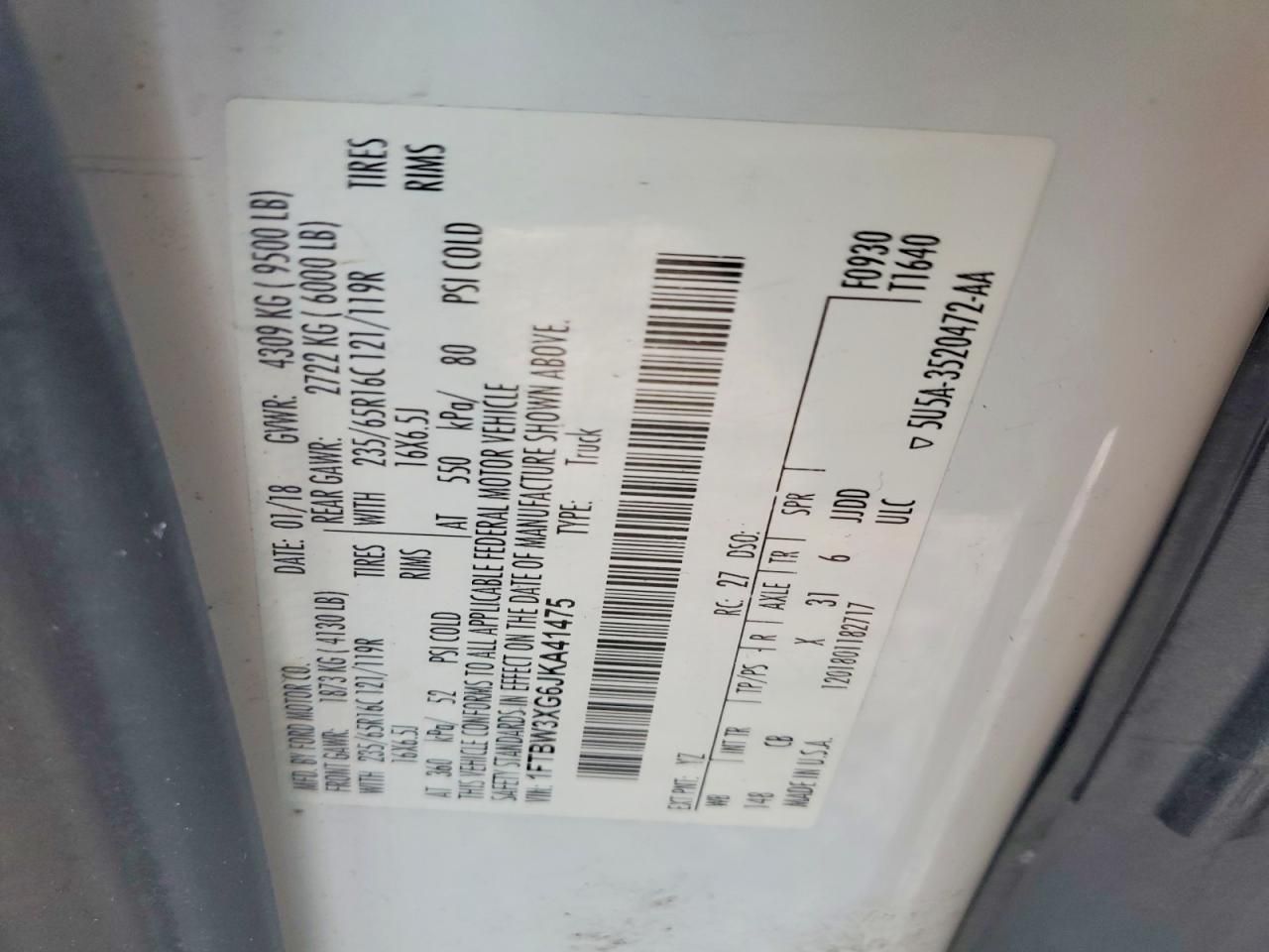 2018 Ford Transit 350 Delivery Van