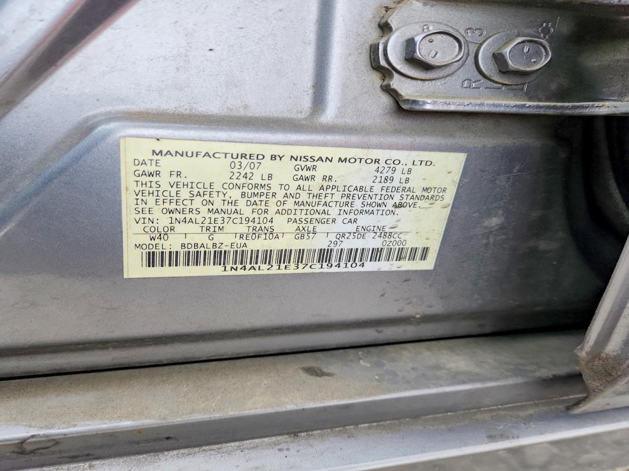 2007 Nissan Altima 2.5