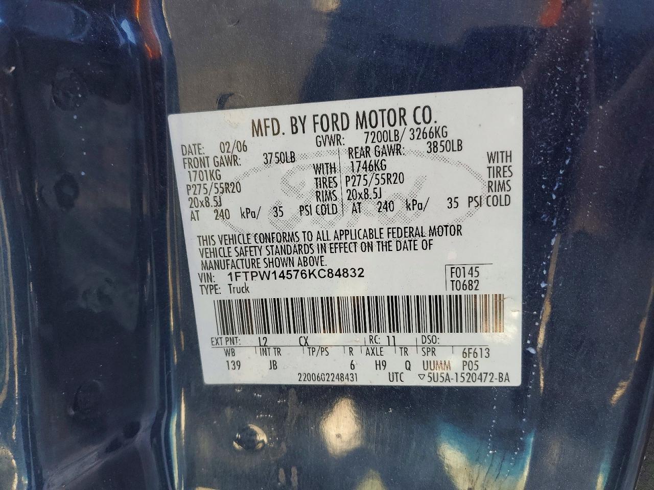 2006 Ford F150 Supercrew