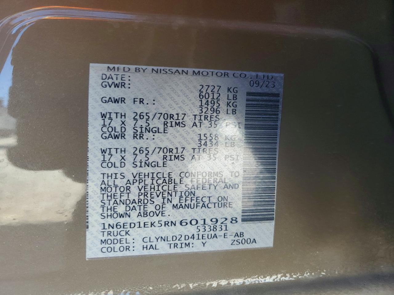 2024 Niss Frontier s