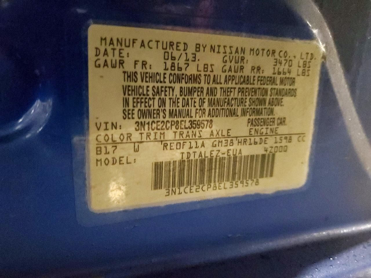 2014 Nissan Versa Note s