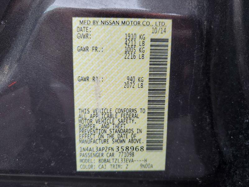 2015 Niss Altima 2.5 sl