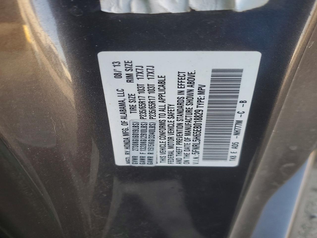 2014 Honda Odyssey exl