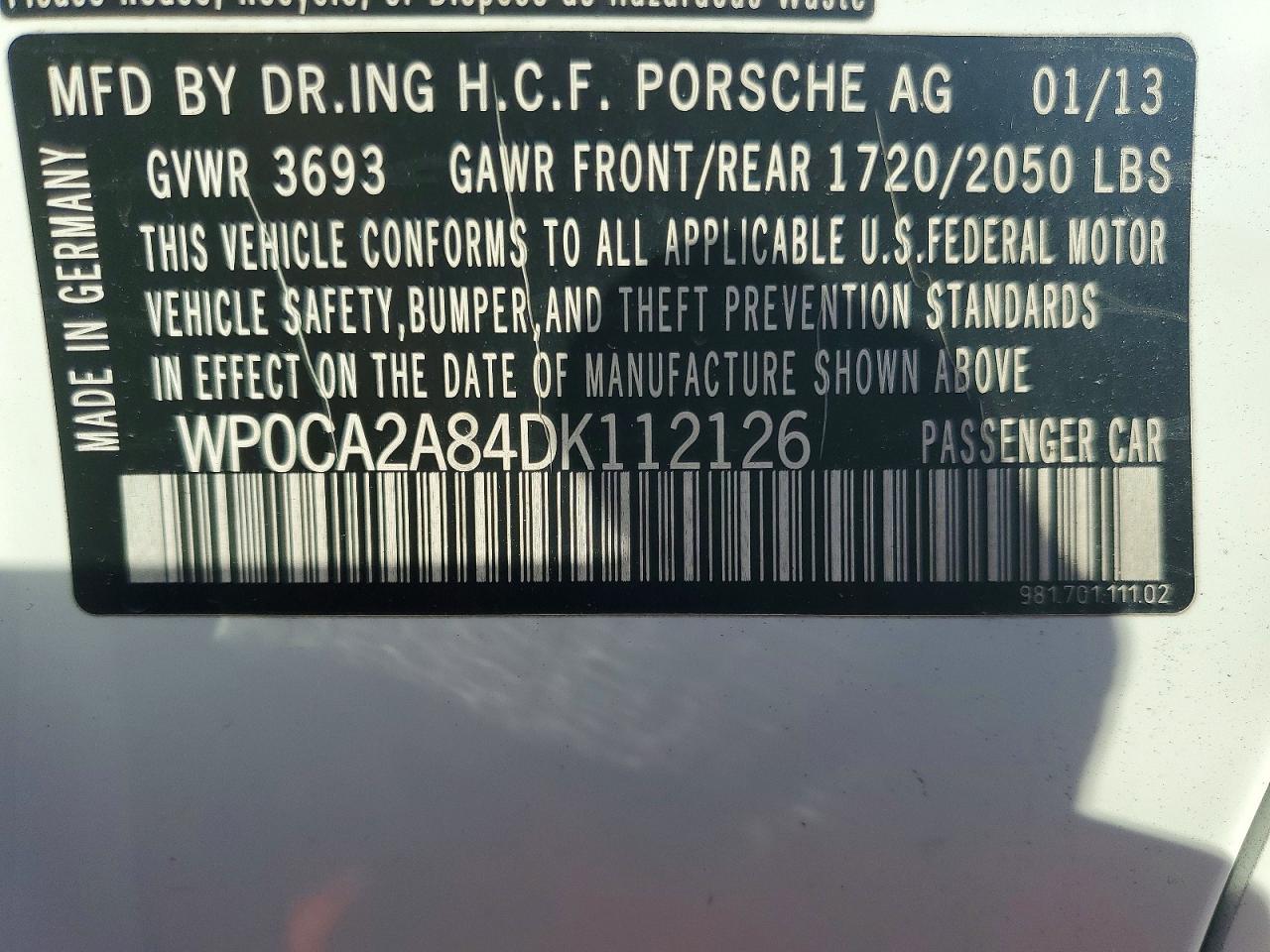 2013 Porsche Boxster