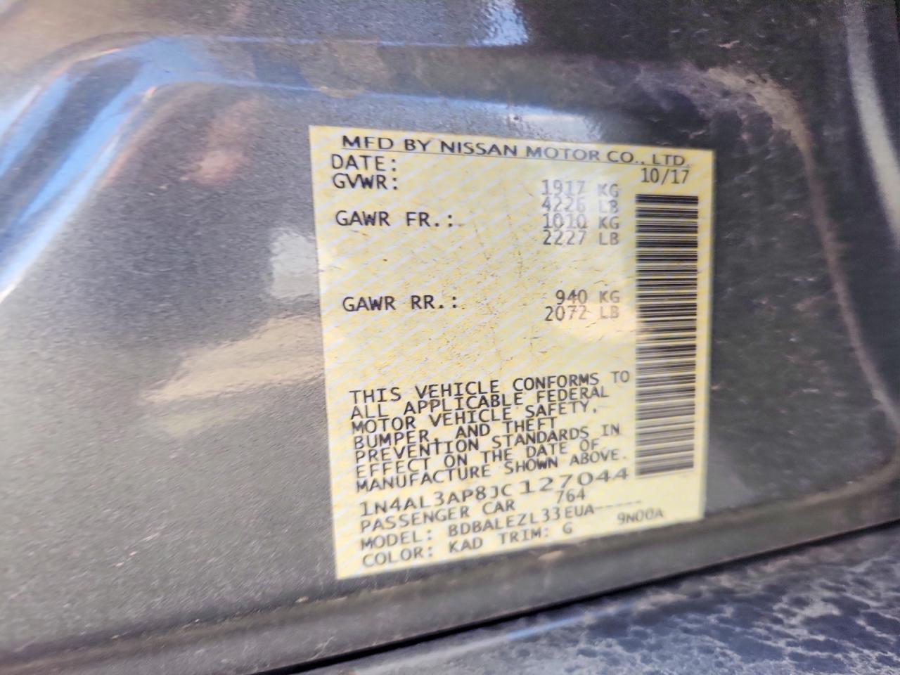 2018 Nissan Altima 2.5 s