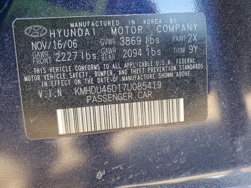 2007 Hyundai Elantra gls
