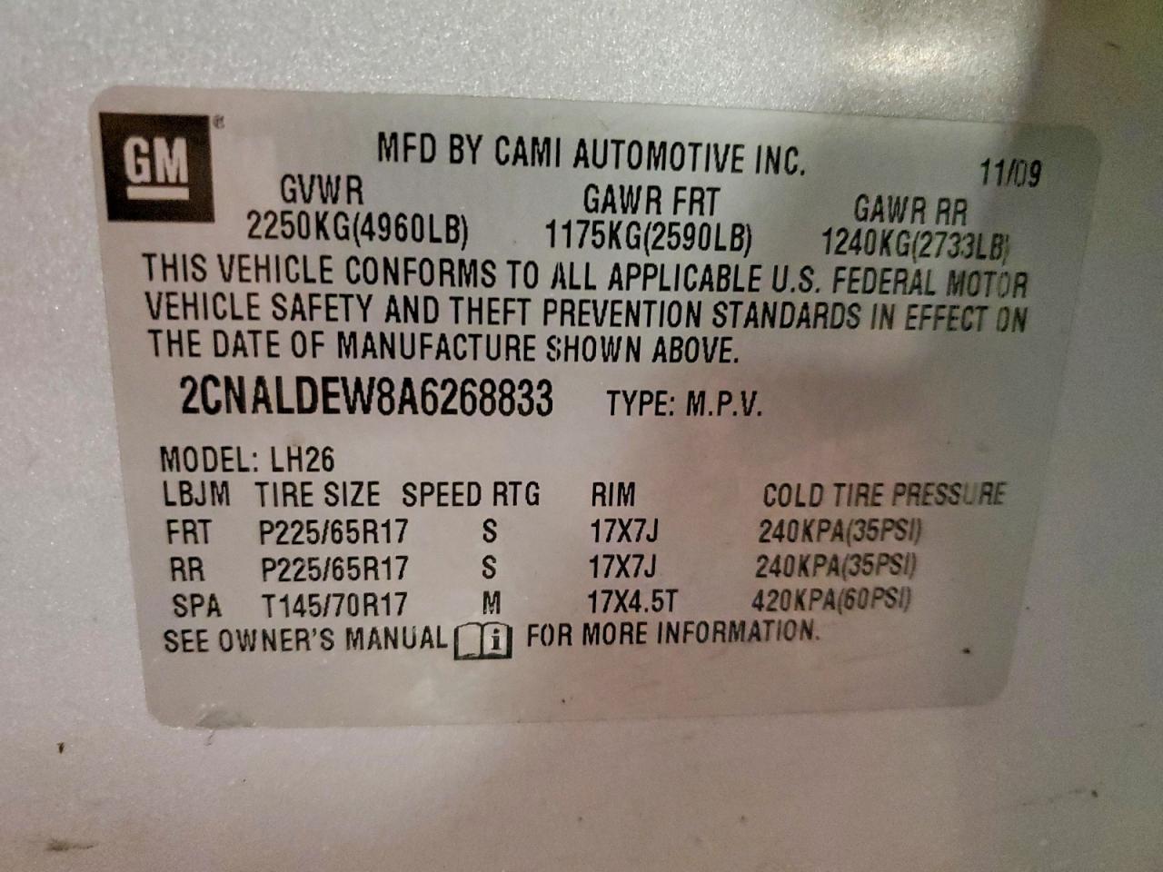 2010 Chevrolet Equinox lt