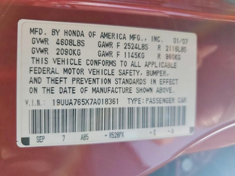 2007 Acura Tl Type s