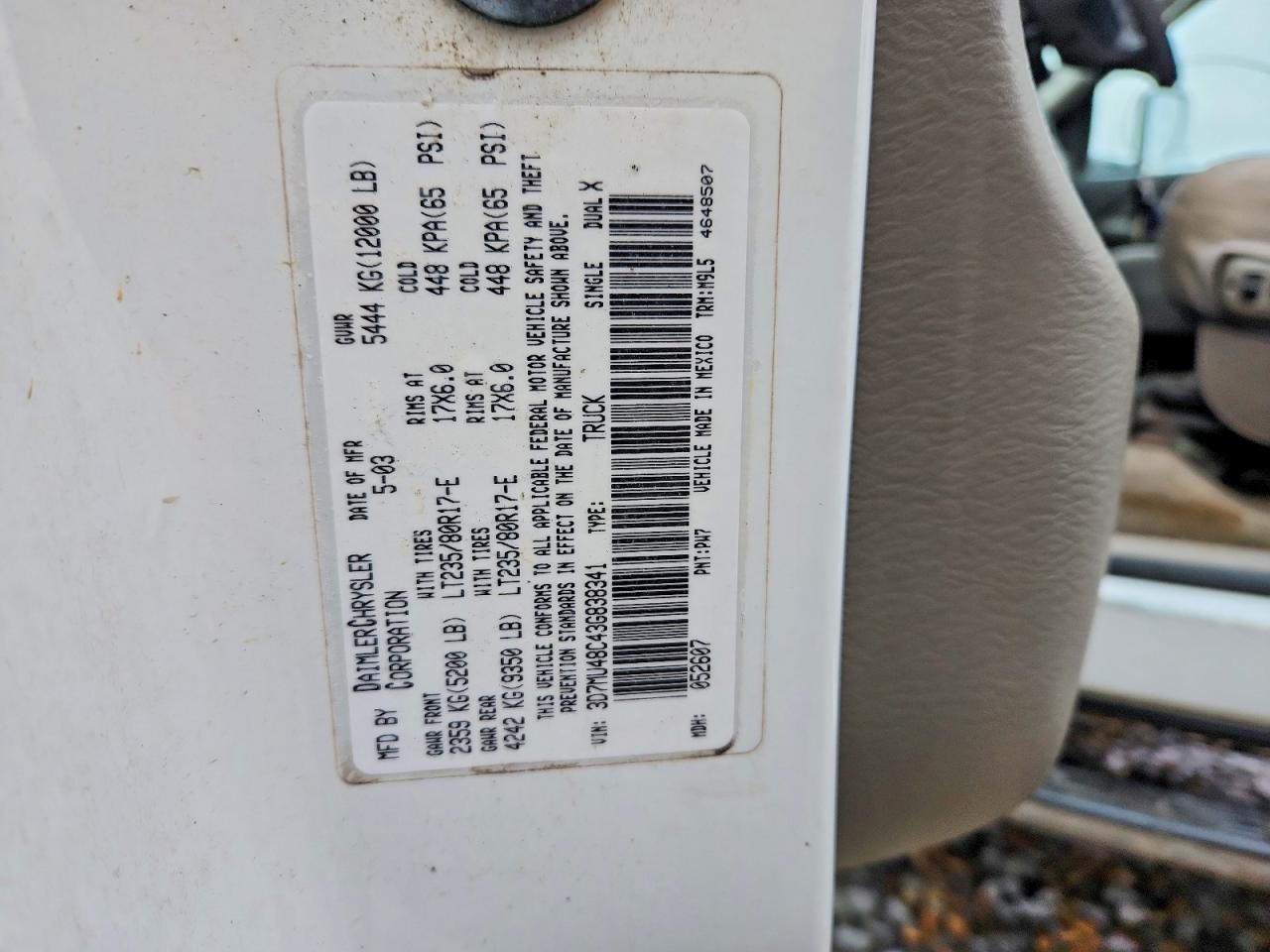 2003 Dodge RAM 3500 ST