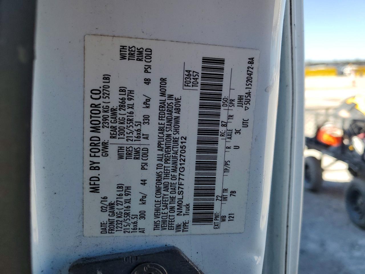 2016 Ford Transit Connect Utility / Service Van