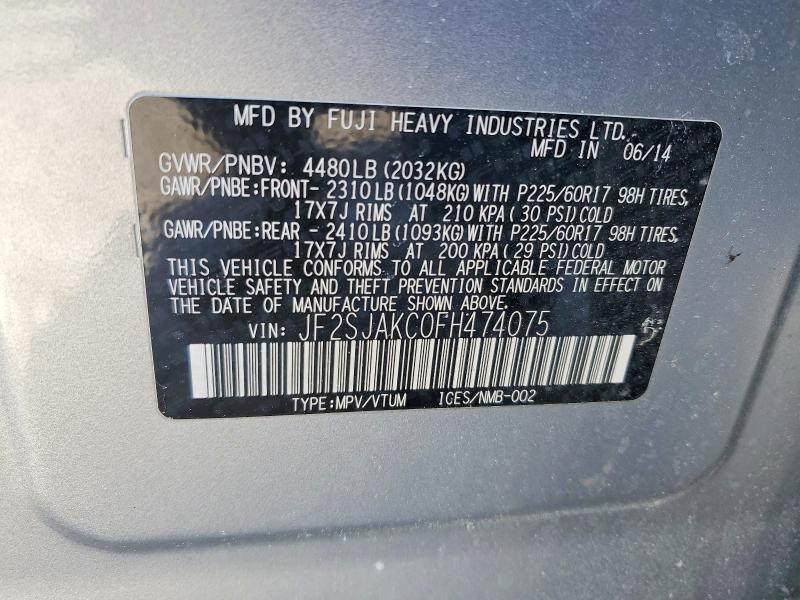 2015 Subaru Forester 2.5i Limited