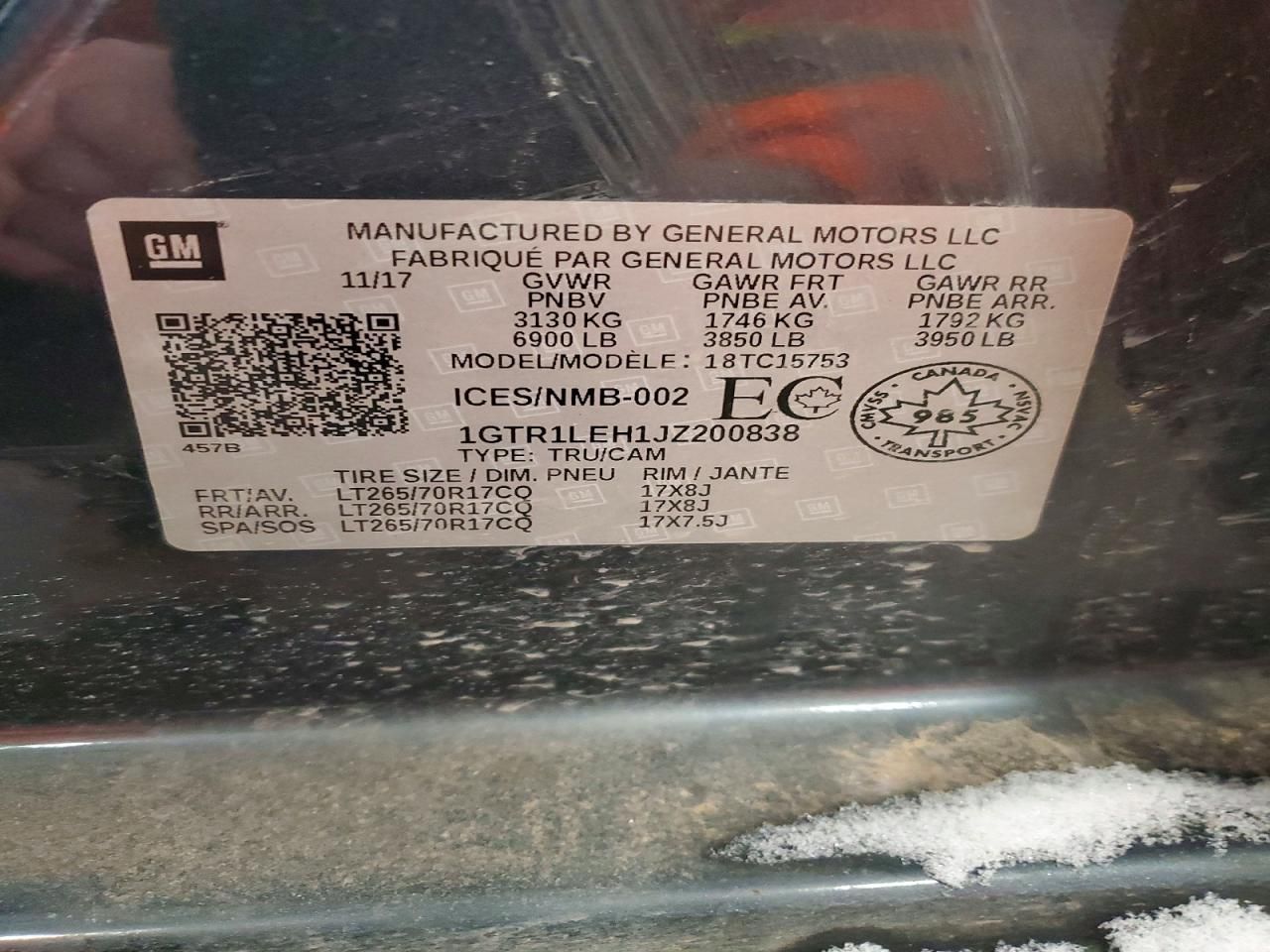 2018 GMC Sierra C1500