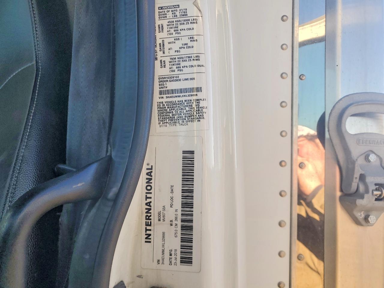 2019 International MV607 Refrigerated BOX Truck