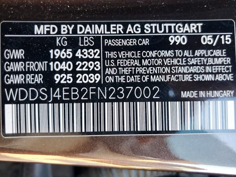 2015 Mercedes-Benz Cla 250