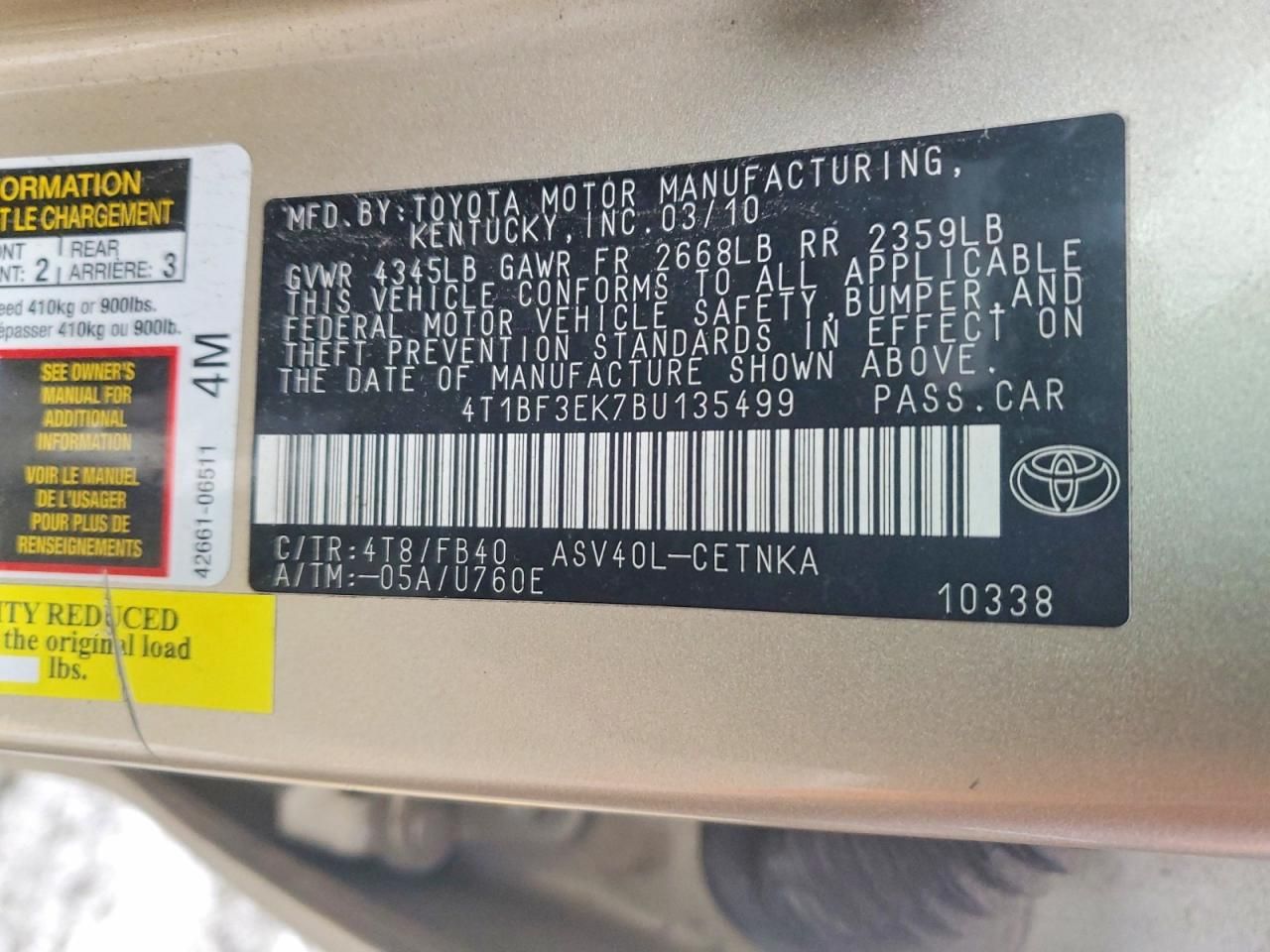 2011 Toyota Camry Base