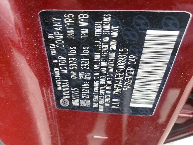 2015 Hyundai Genesis 3.8l