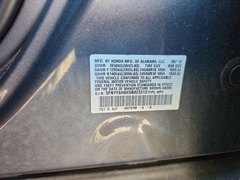 2016 Honda Pilot exl