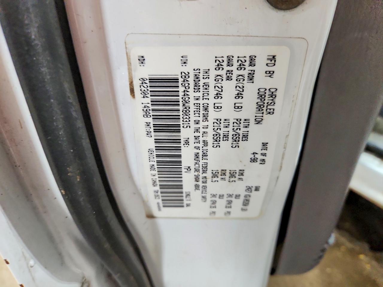 1998 Dodge Grand Caravan se