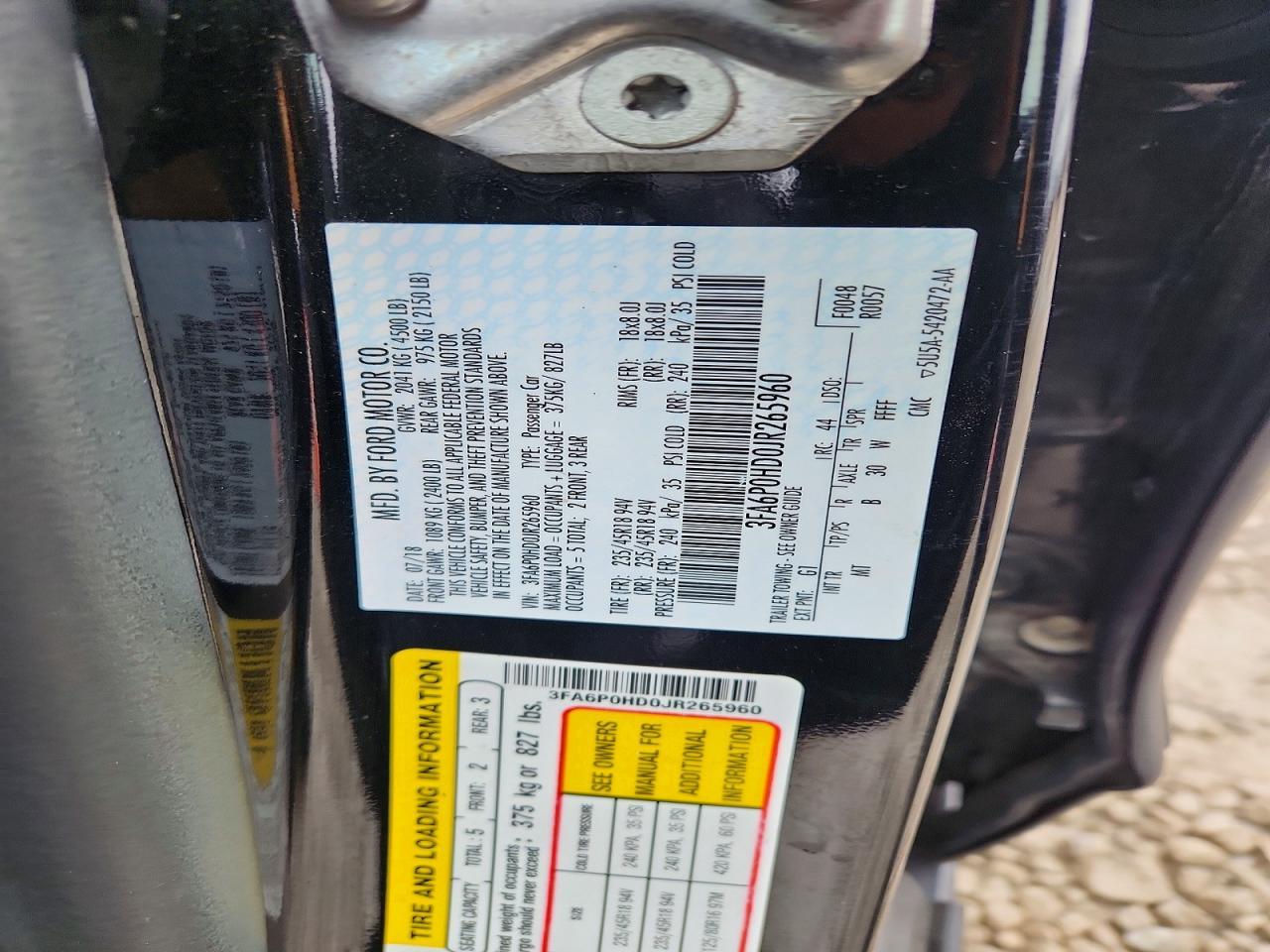 2018 Ford Fusion se