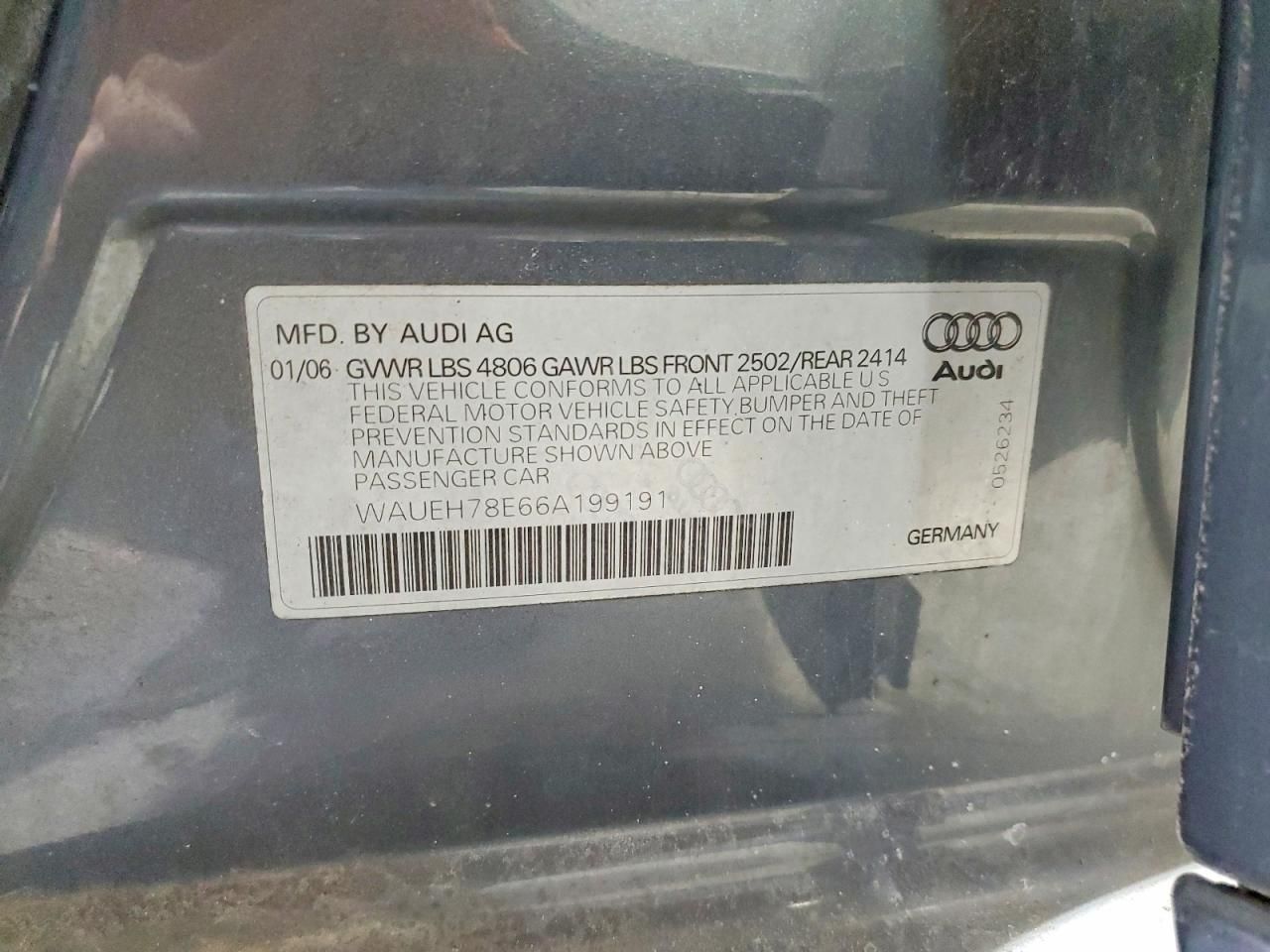 2006 Audi A4 S-line 3.2 Quattro