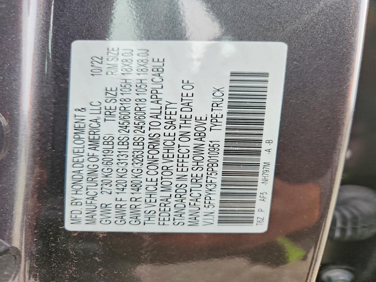 2023 Honda Ridgeline Rtl-e